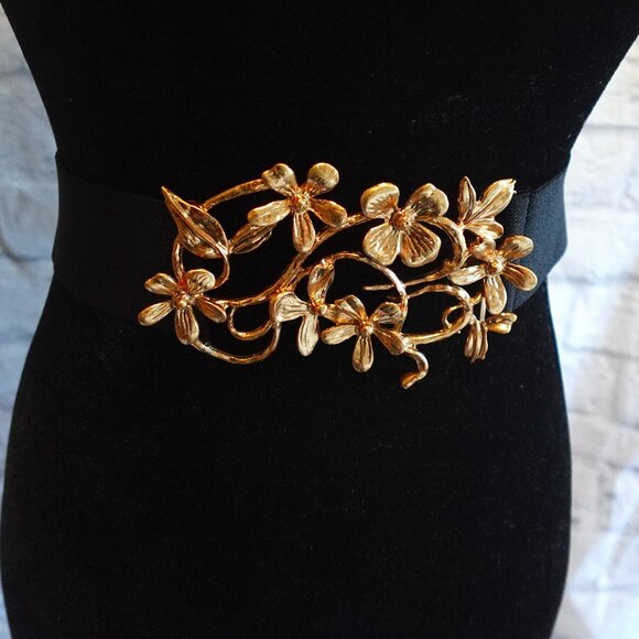 Zara Floral Stretch Belt - Picture 2 of 12